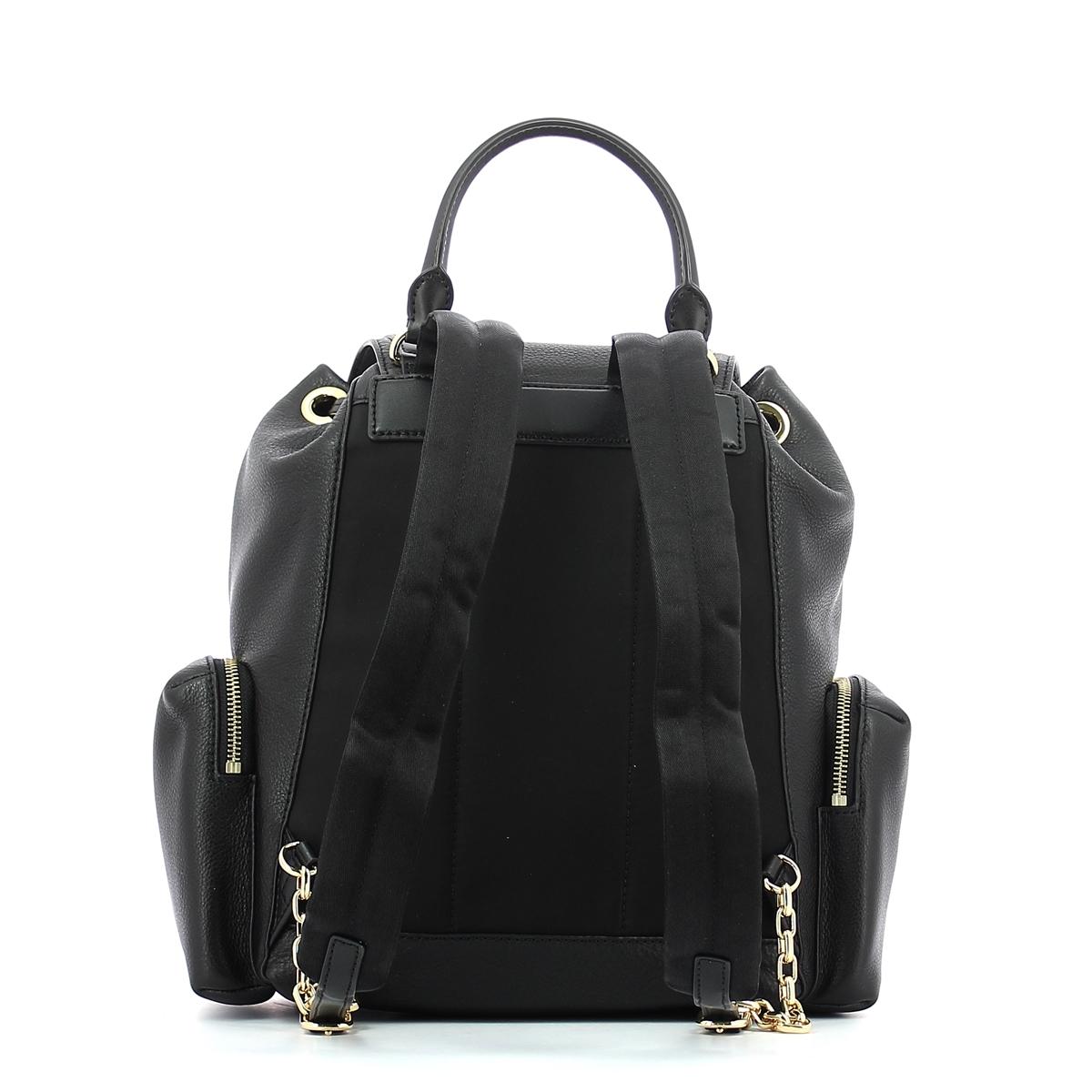 Beacon Medium Leather Backpack-BLACK-UN