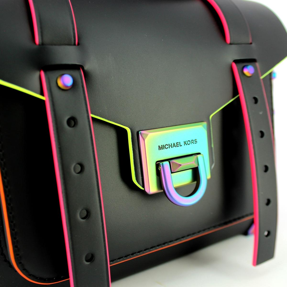 Michael Kors Manhattan Contrast-Trim Medium Satchel - 5