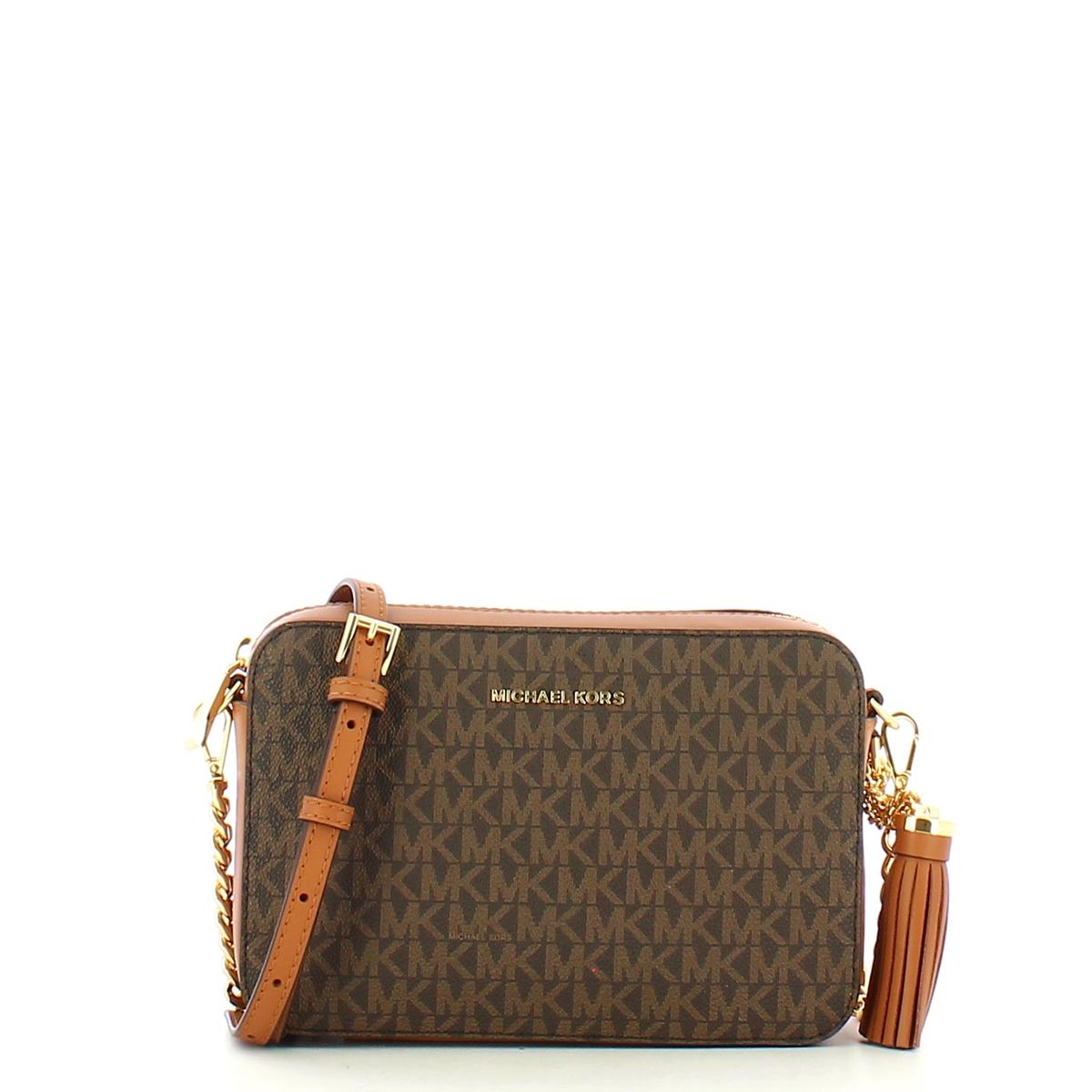 Michael Kors Borsa a tracolla Ginny logata Brown - 1