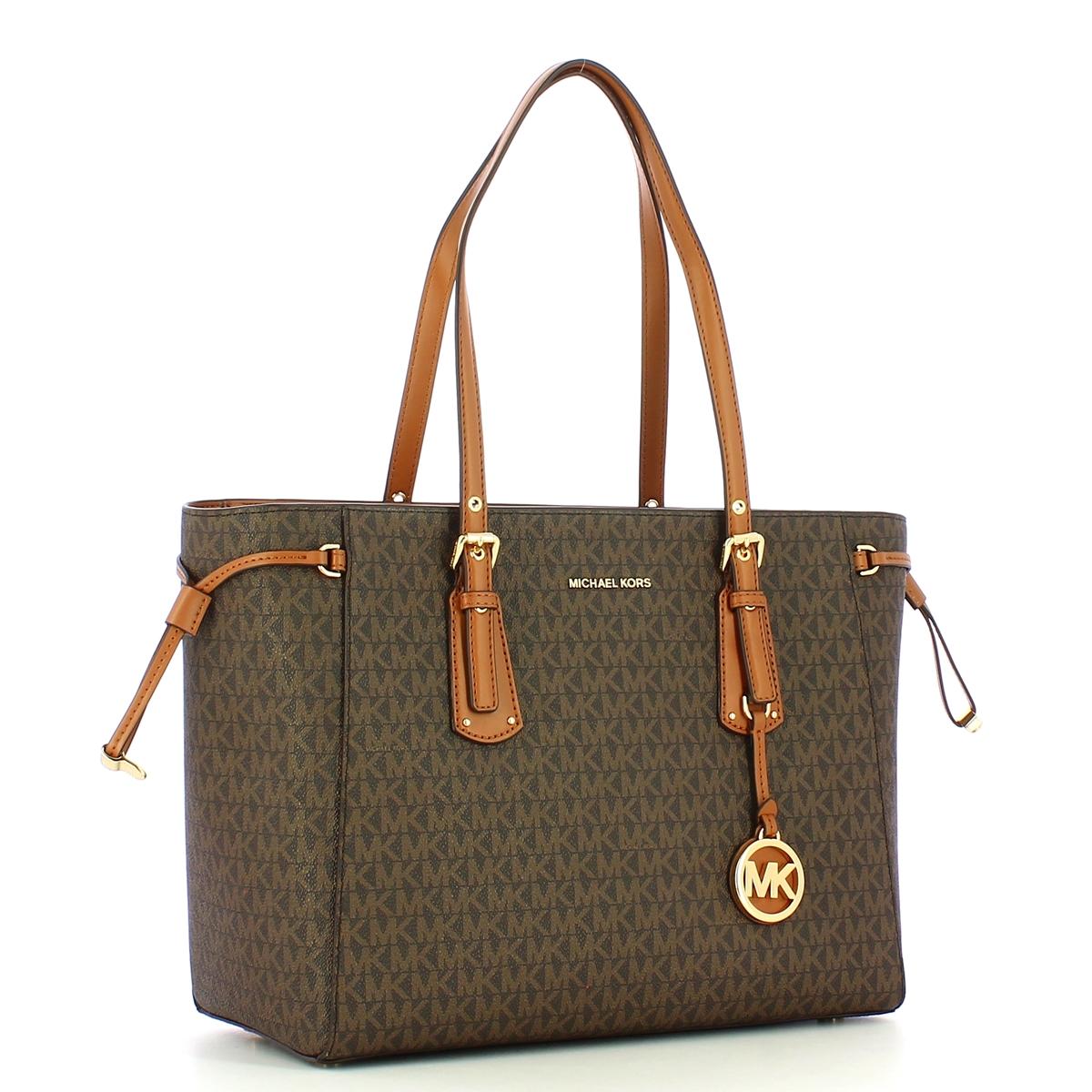 Michael Kors Borsa a spalla Voyager Medium logata Brown - 2