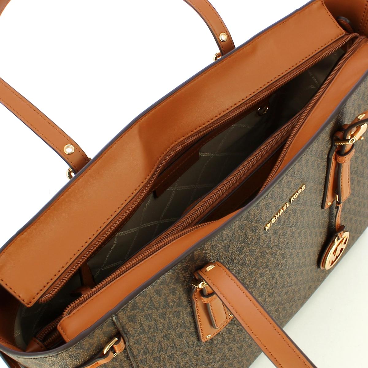 Michael Kors Borsa a spalla Voyager Medium logata Brown - 4