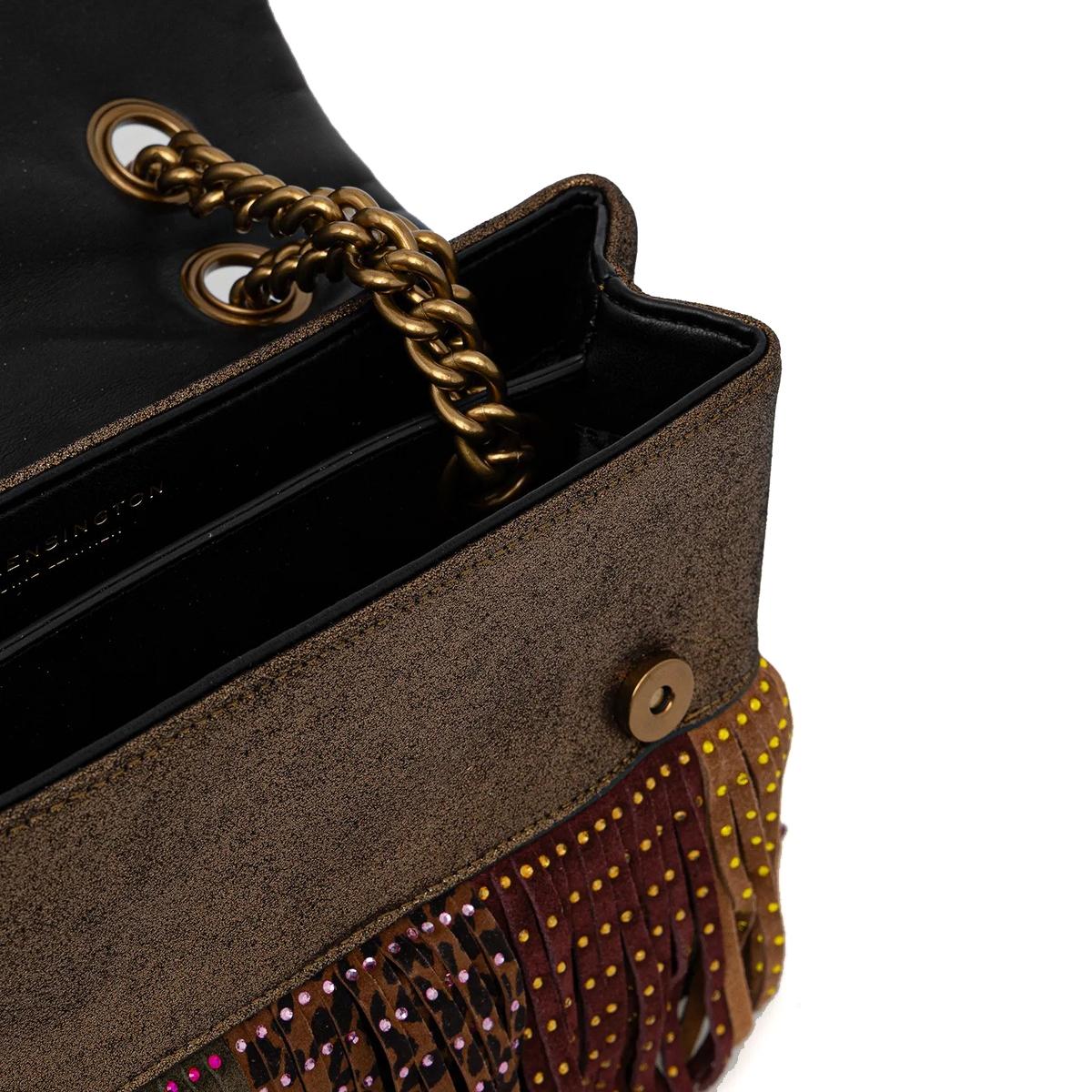 Kurt Geiger Borsa a tracolla Kensington Large Fringe Brown - 5