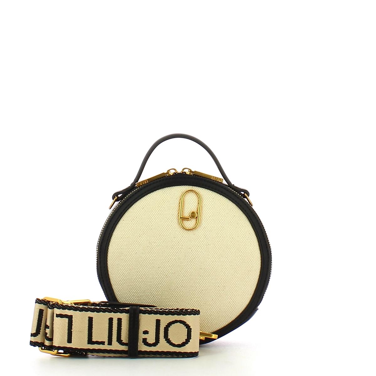 Liu Jo Borsa a tracolla rotonda in canvas Black - 4