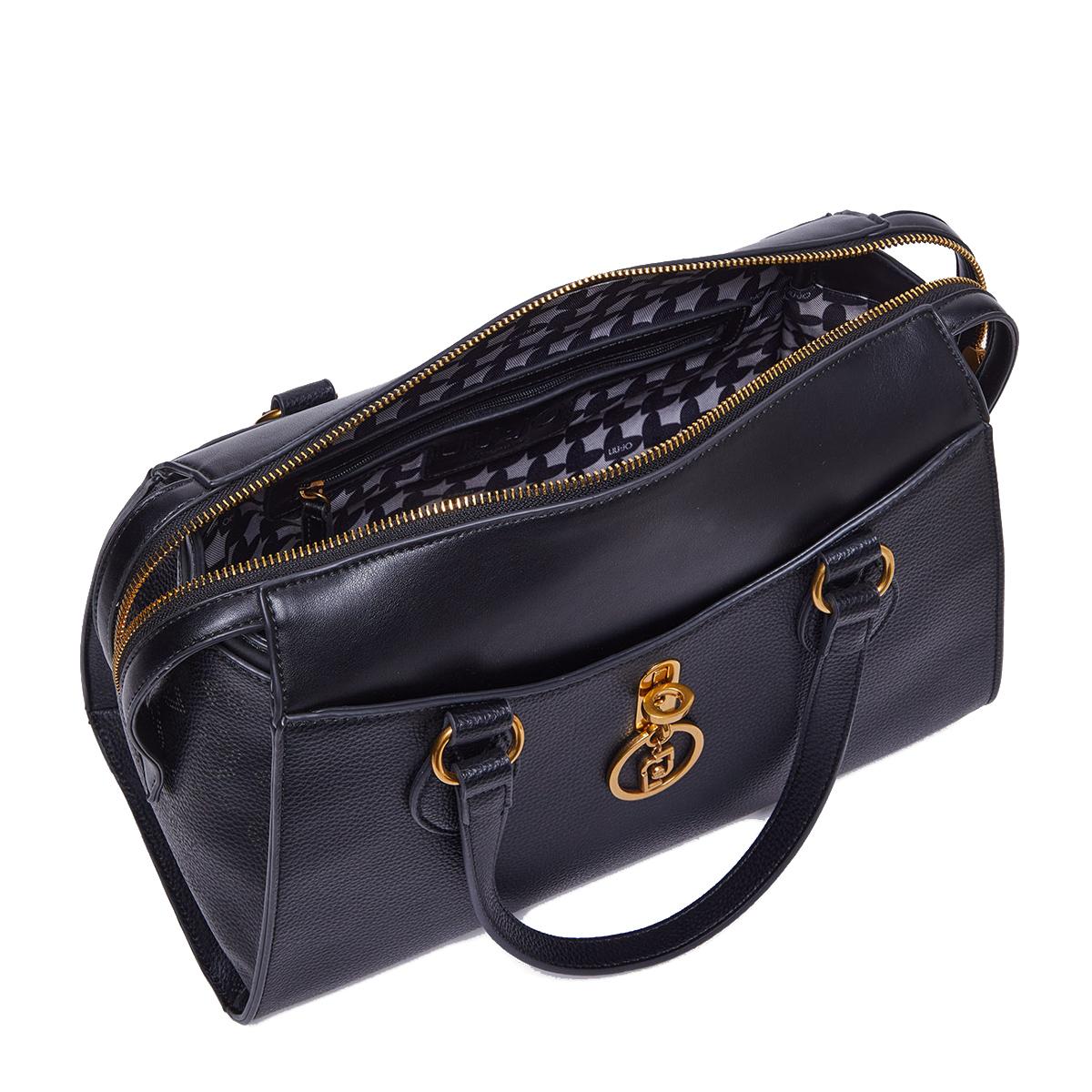 Liu Jo Borsa a mano Ecosostenibile con charm Black - 5