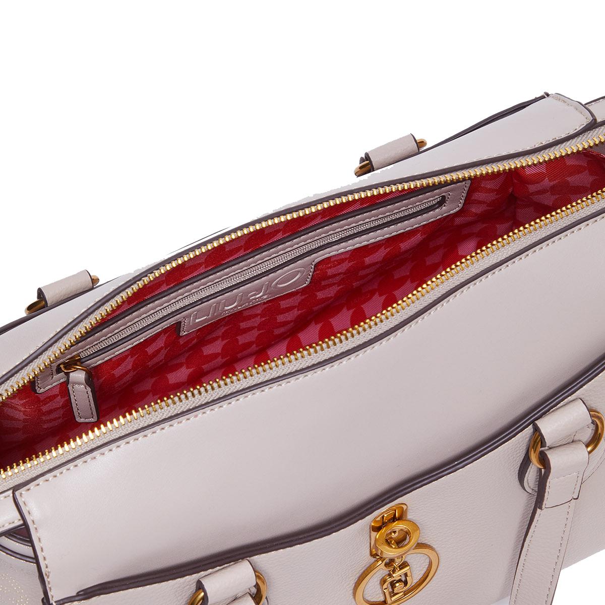 Liu Jo Borsa a mano Ecosostenibile con charm Taupe - 5