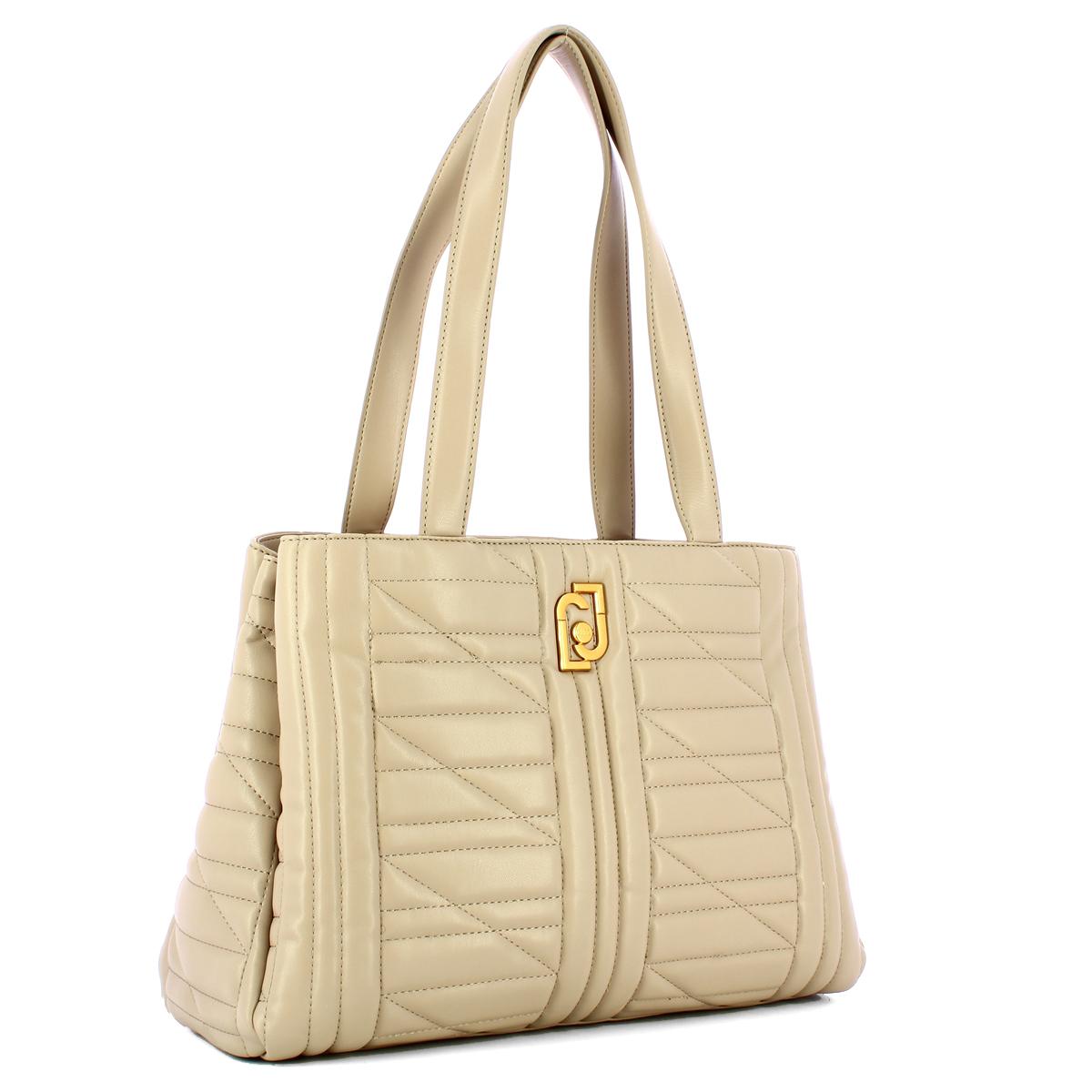 Liu Jo Shopper Ecosostenibile matelassè Taupe - 2