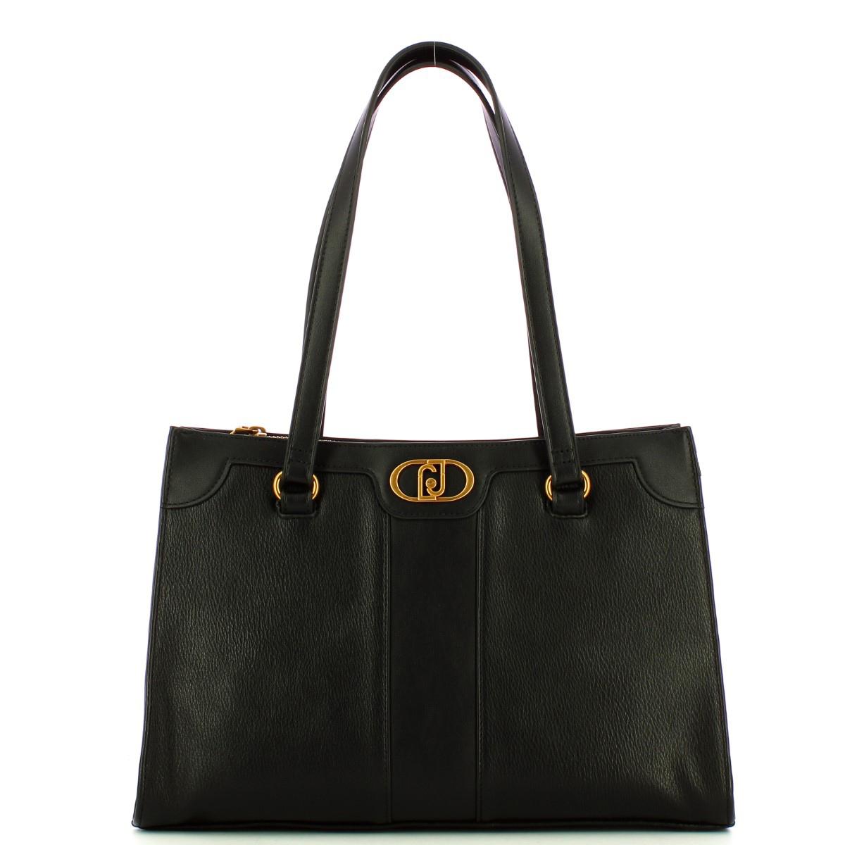 Liu Jo Shoppig Bag Ecosostenibile con logo Nero - 1