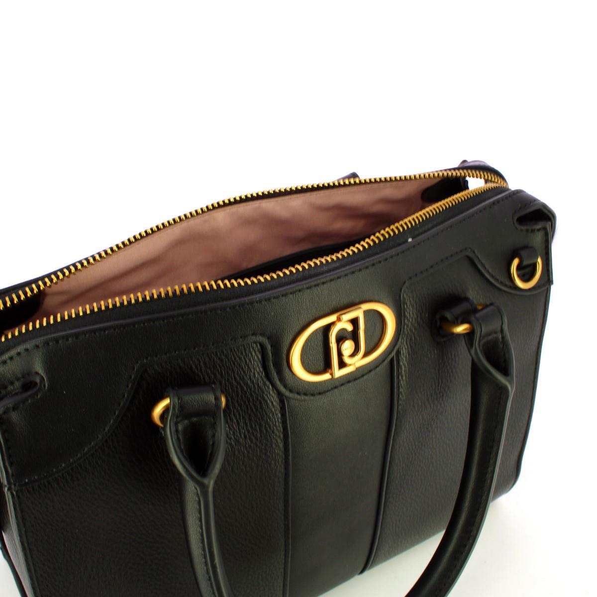 Liu Jo Borsa a mano Ecosostenibile con logo Nero - 5