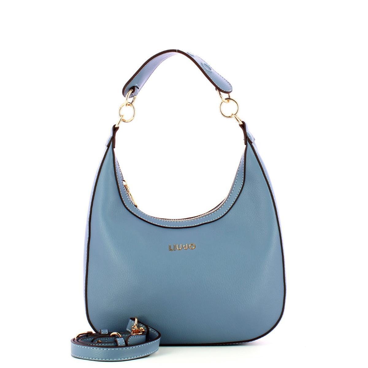 Liu Jo Hobo Bag con logo Blue Denim - 4