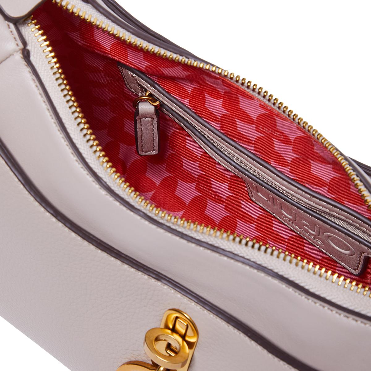 Liu Jo Borsa a spalla Ecosostenibile con charm Taupe - 4