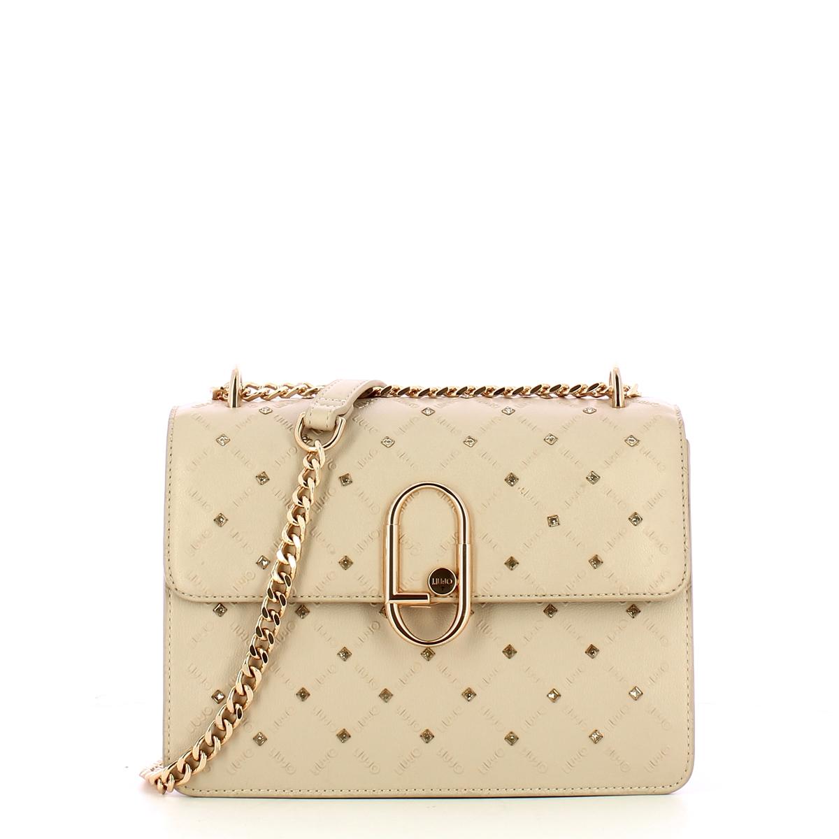 Liu Jo Borsa a tracolla con strass Coffee Milk - 1