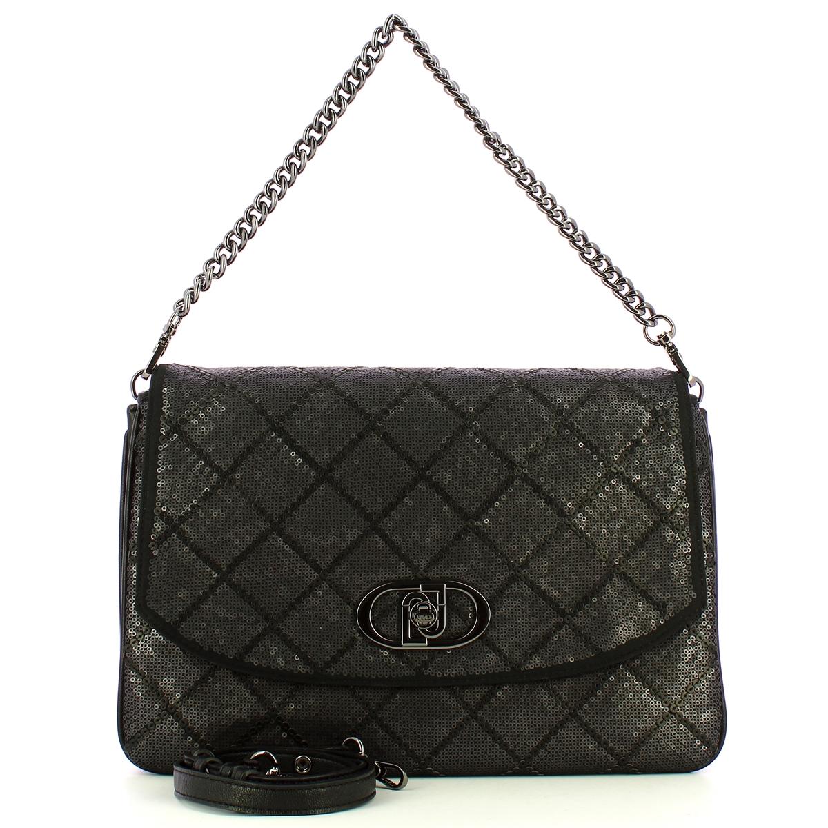 Liu Jo Borsa a mano piatta con paillettes Black - 4