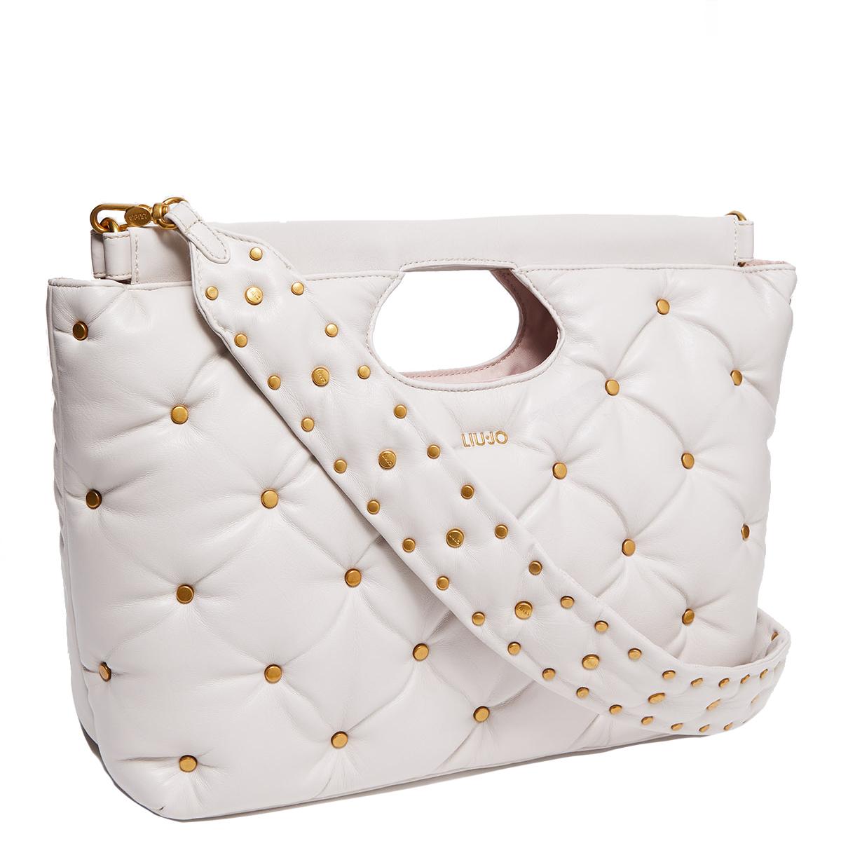 Liu Jo Borsa a mano Glossy con borchie True Champagne - 6