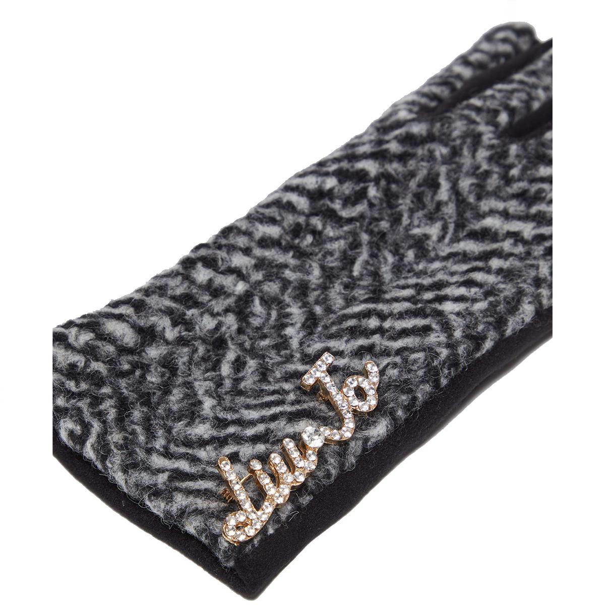 Liu Jo Guanti con spilla Bianco Nero - 3