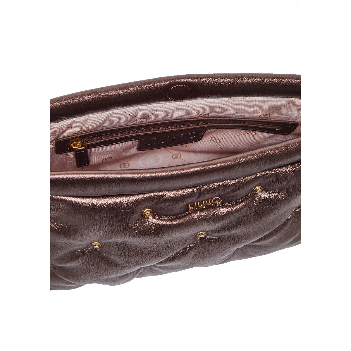 Liu Jo Pochette Glossy con strass Brown Stone Met. - 7