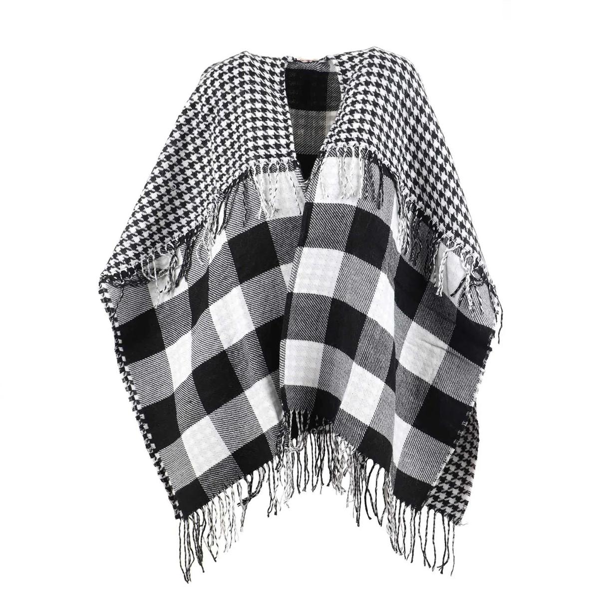 Liu Jo Cloack Poncho Bianco Nero - 1