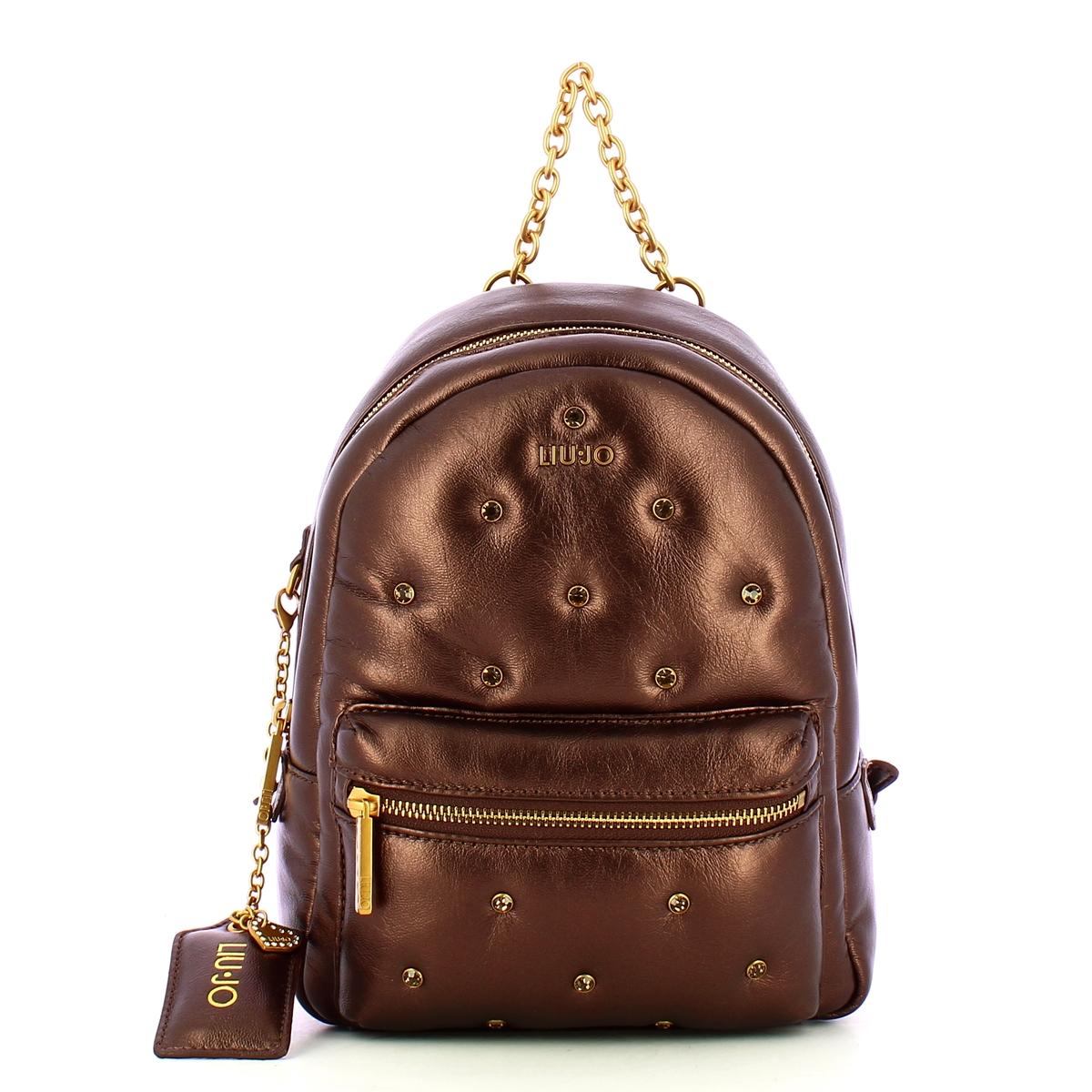 Liu Jo Zainetto Glossy con strass Brown Stone Met. - 1