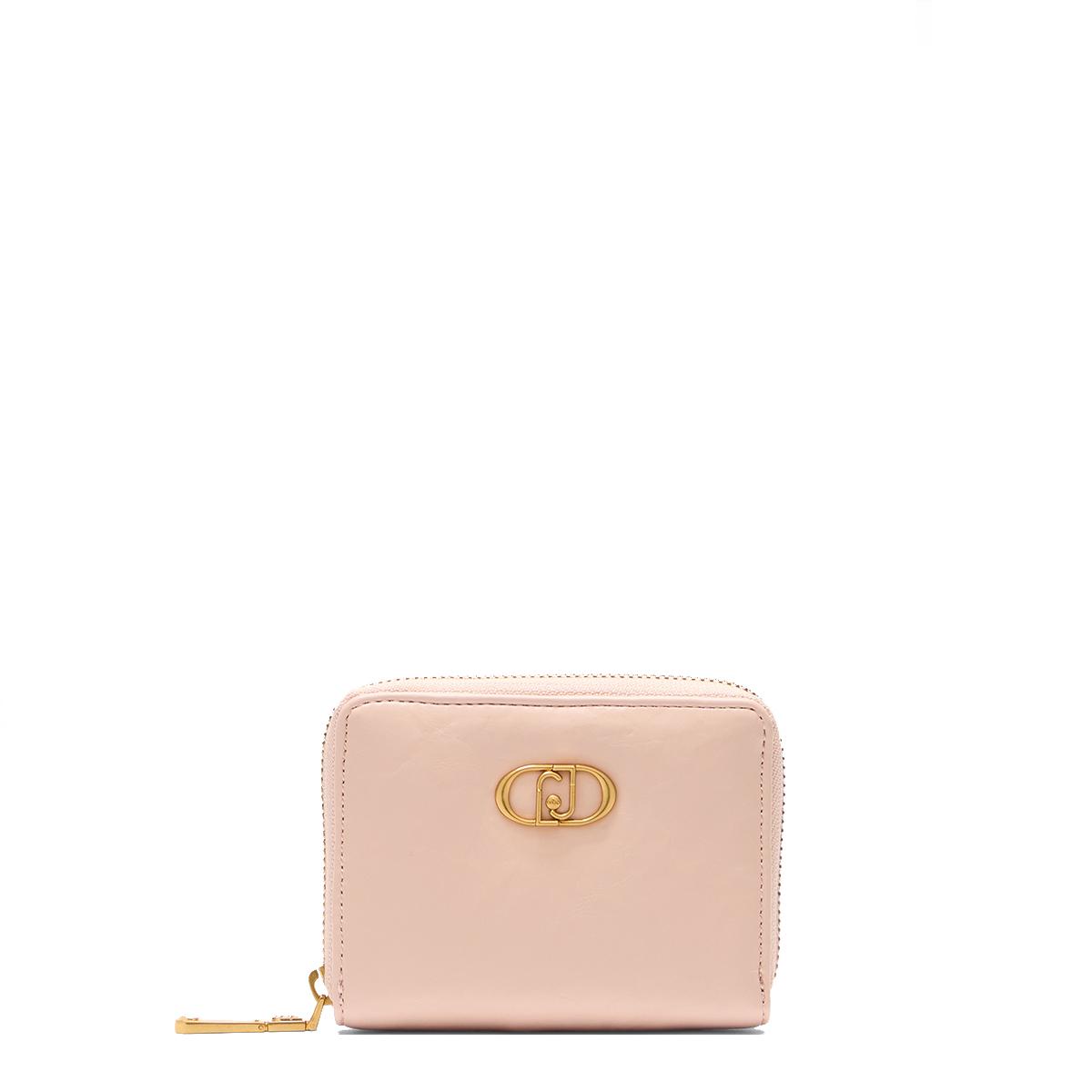 Liu Jo Portafoglio piccolo Zip Around con Logo Cipria - 1