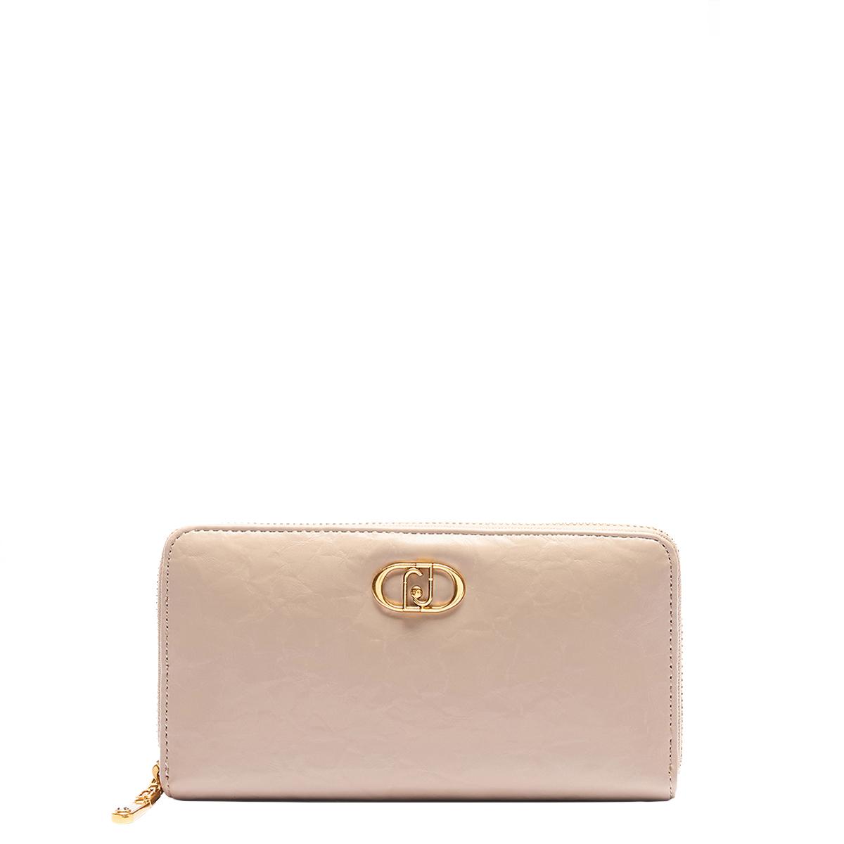 Liu Jo Portafoglio grande Zip Around con Logo Dark Sand - 1