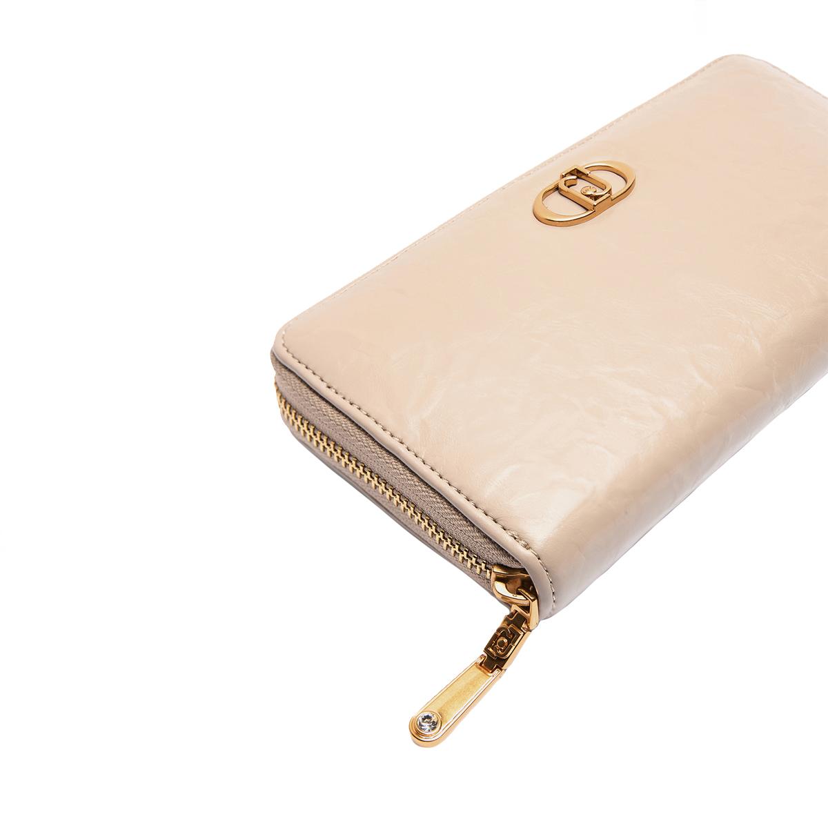 Liu Jo Portafoglio grande Zip Around con Logo Dark Sand - 3