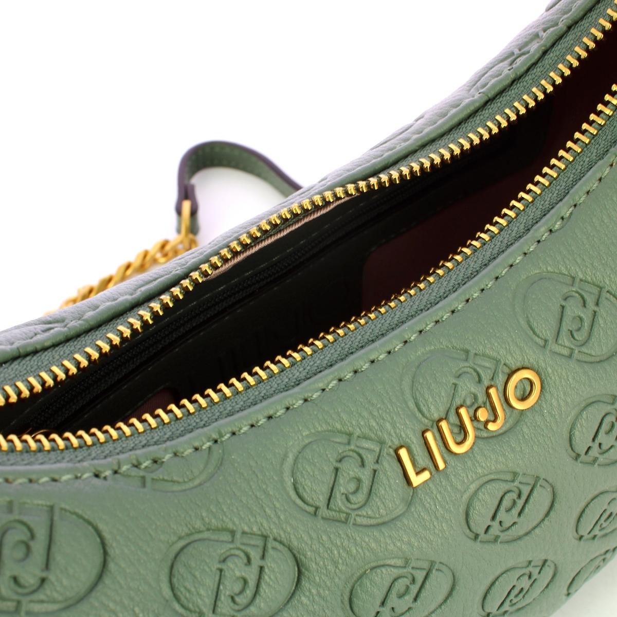 Liu Jo Borsa a spalla mezzaluna logo Dark Jade - 4