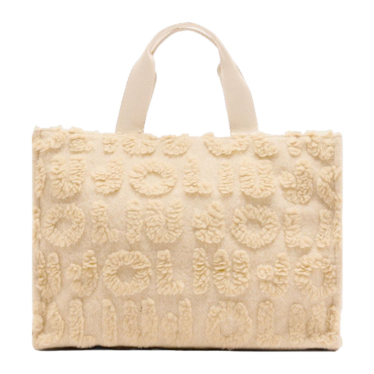 Liu Jo Shopping bag grande misto lana Oat Milk - 1