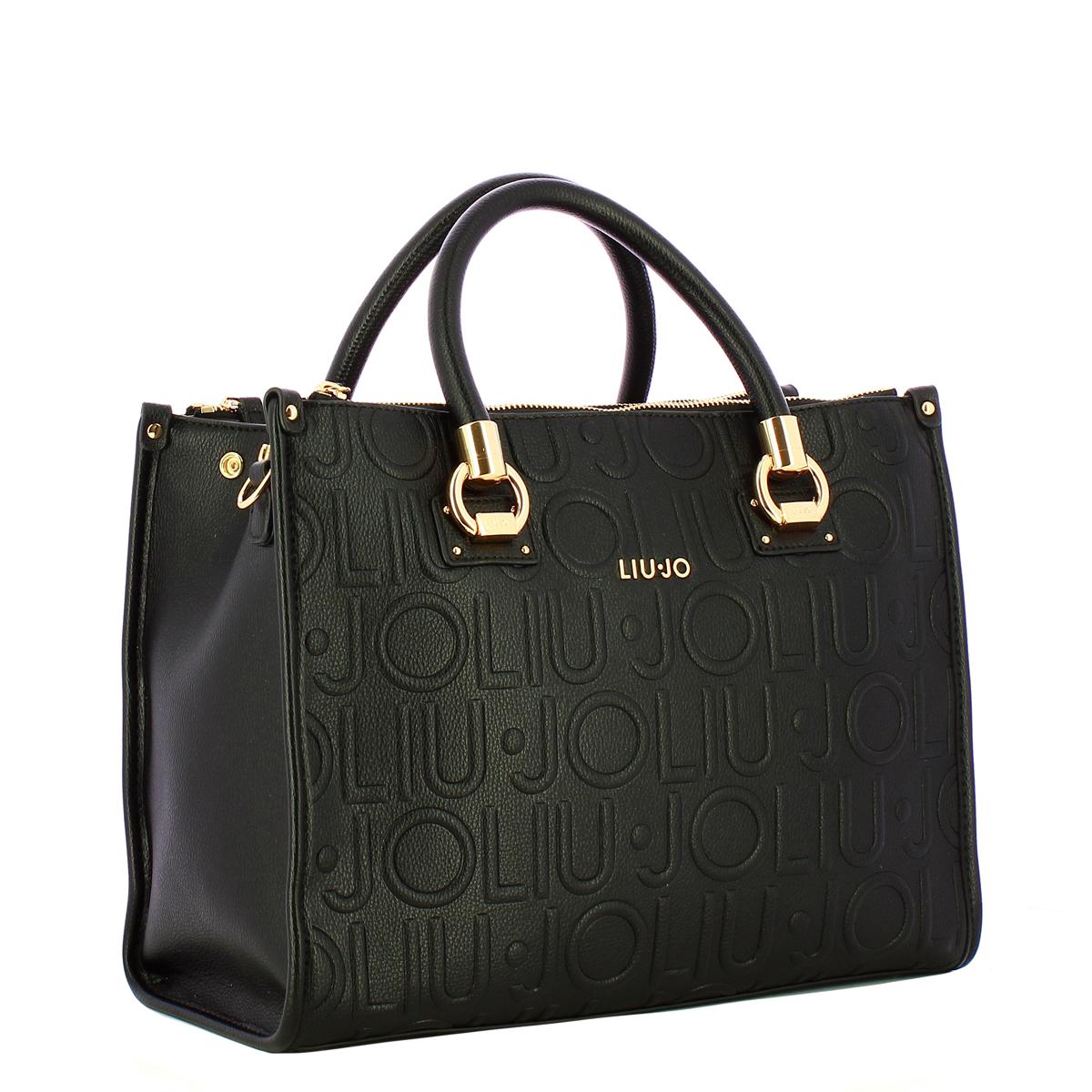 Liu Jo Borsa a mano Media Manhattan logo embossed Black - 2
