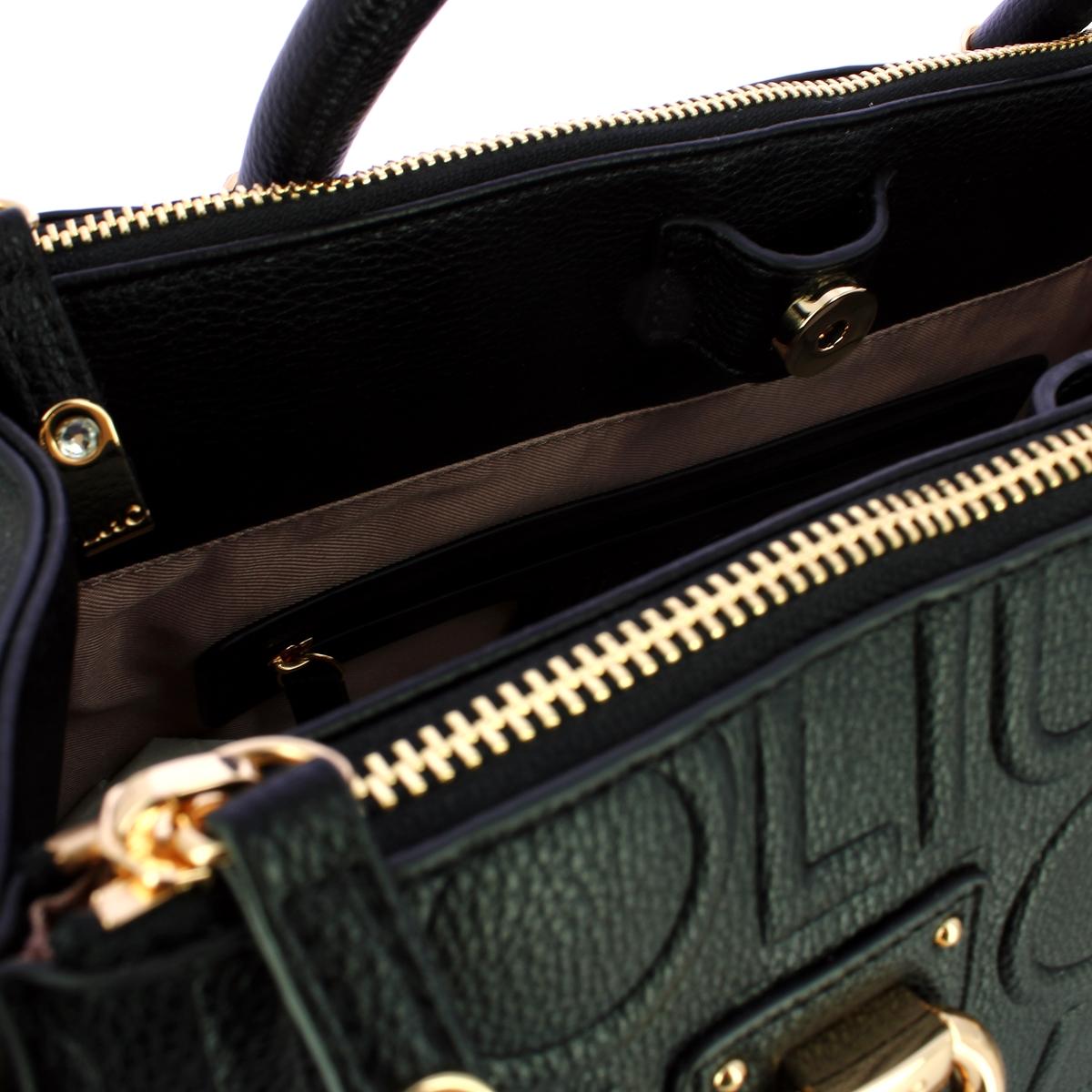 Liu Jo Borsa a mano Media Manhattan logo embossed Black - 5