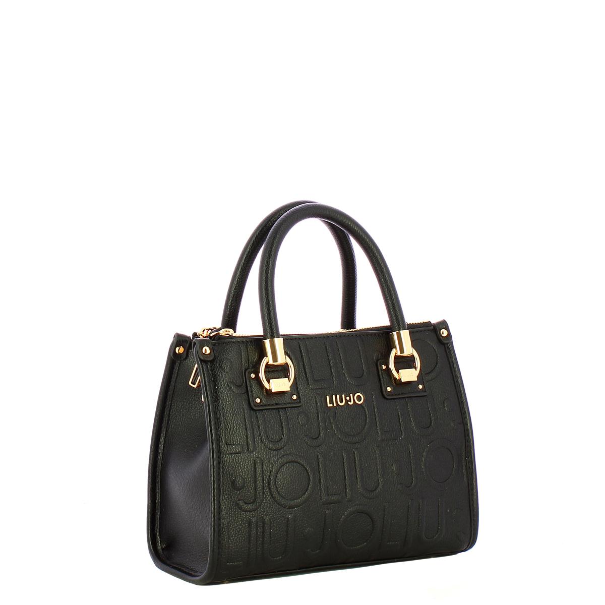 Liu Jo Borsa a mano Small Manhattan logo embossed Black - 2