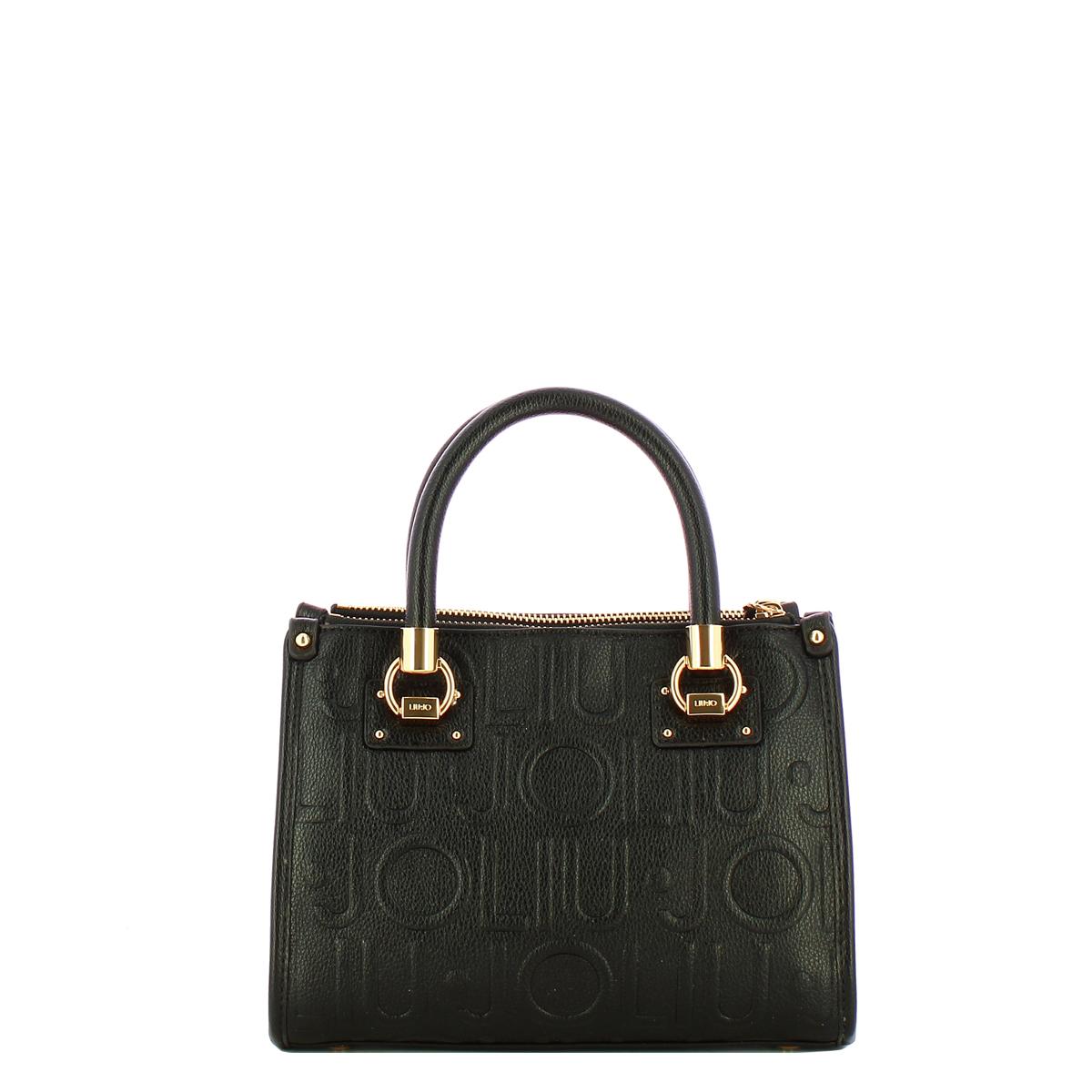Liu Jo Borsa a mano Small Manhattan logo embossed Black - 3
