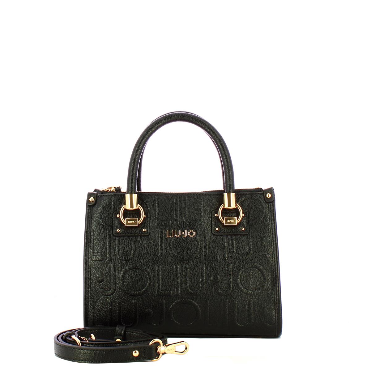 Liu Jo Borsa a mano Small Manhattan logo embossed Black - 4