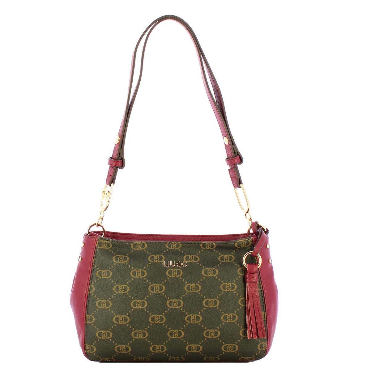 Liu Jo Borsa a spalla Media Monogram Red Wine - 1