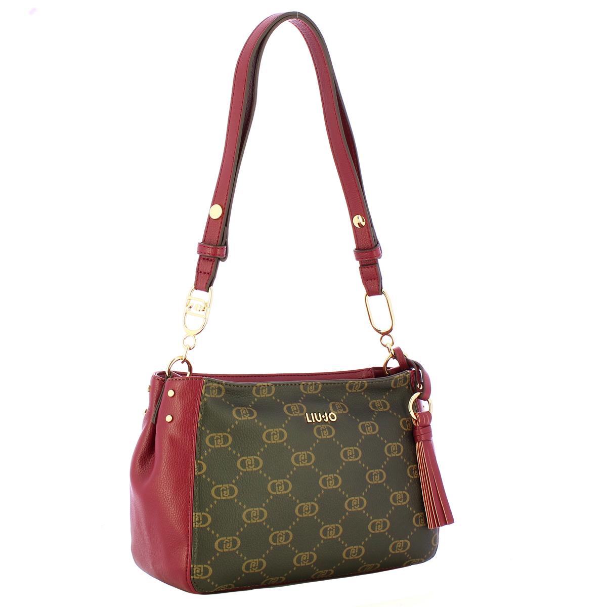 Liu Jo Borsa a spalla Media Monogram Red Wine - 2
