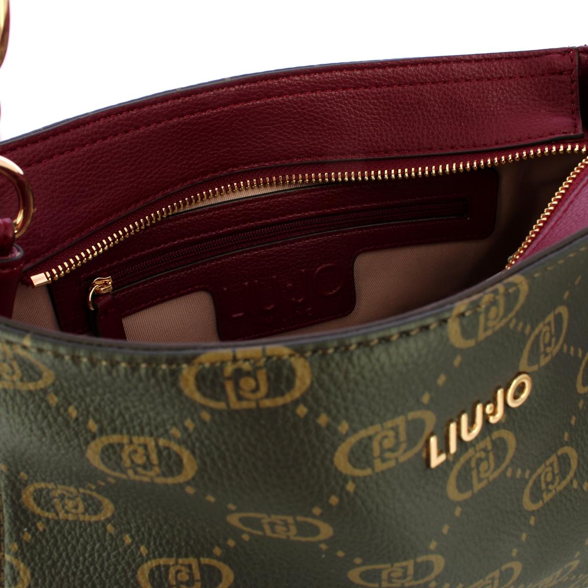 Liu Jo Borsa a spalla Media Monogram Red Wine - 4