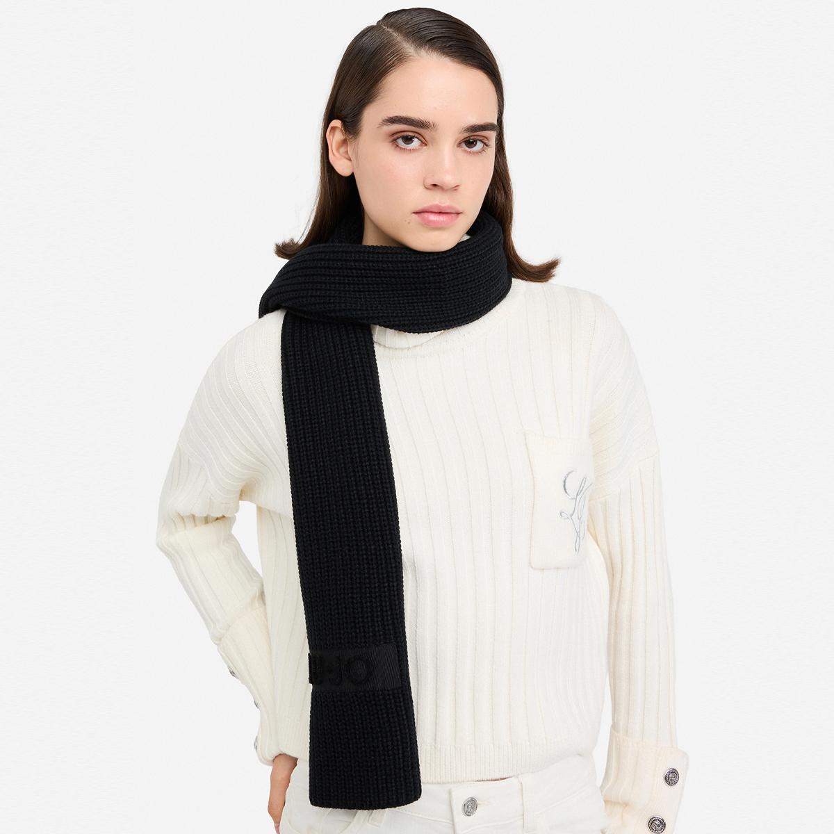 Liu Jo Sciarpa con logo Black - 1