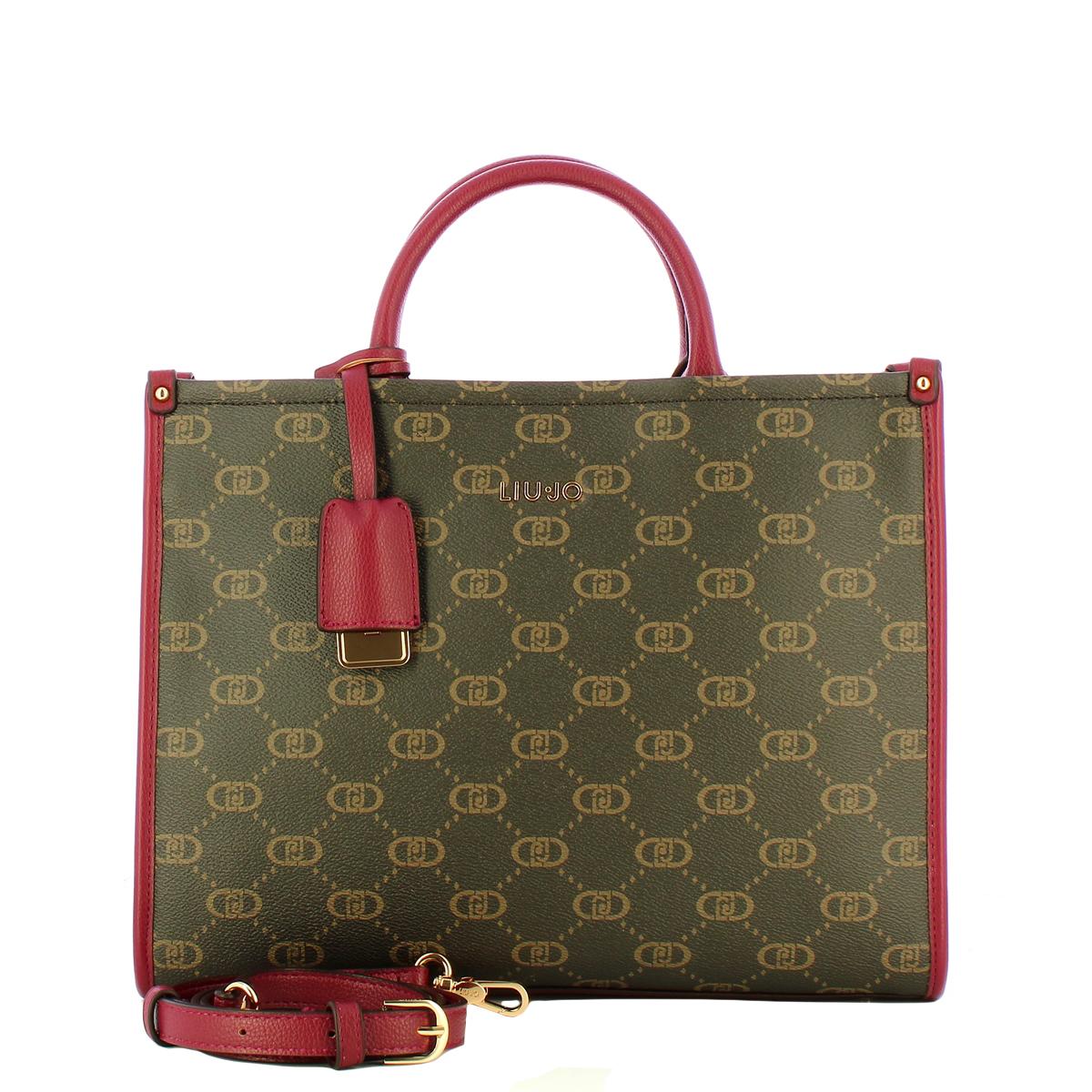 Liu Jo Borsa a mano Media Monogram Red Wine - 4