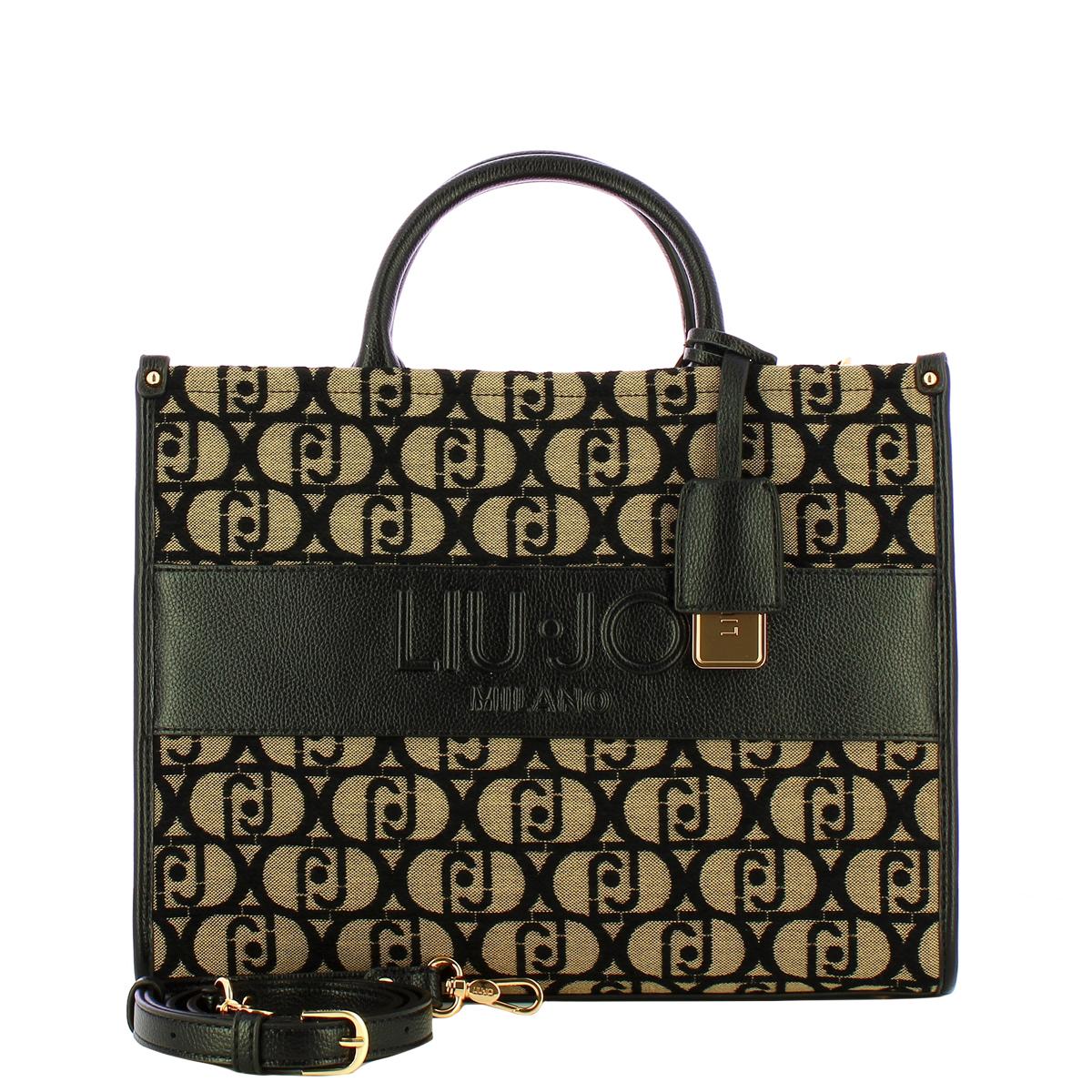 Liu Jo Borsa a mano Media jacquard Black - 4