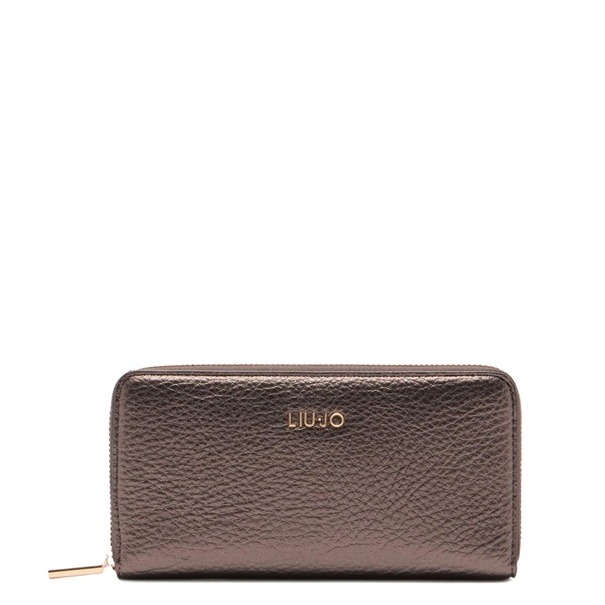 Liu Jo Portafoglio Zip Around Grande Moro Light Metal - 1