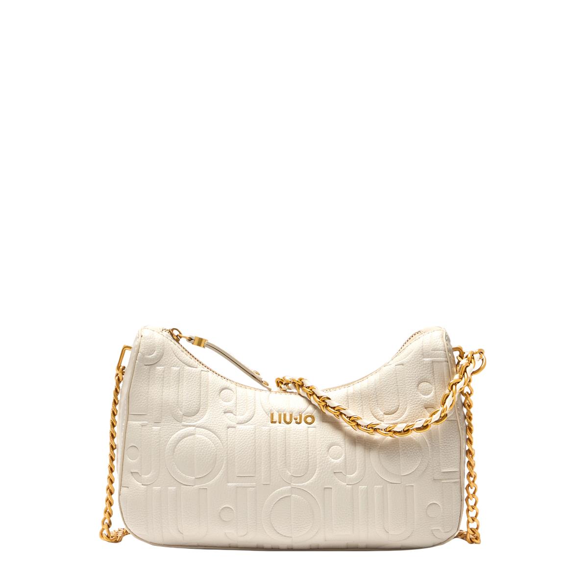 Liu Jo Tracollina hobo piccola con logo Cream - 1