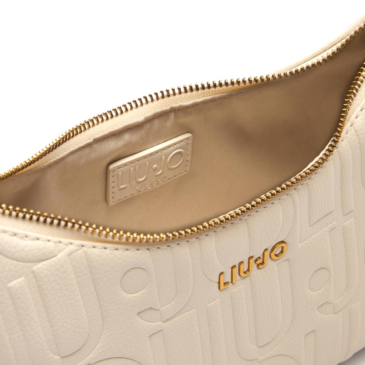 Liu Jo Tracollina hobo piccola con logo Cream - 4