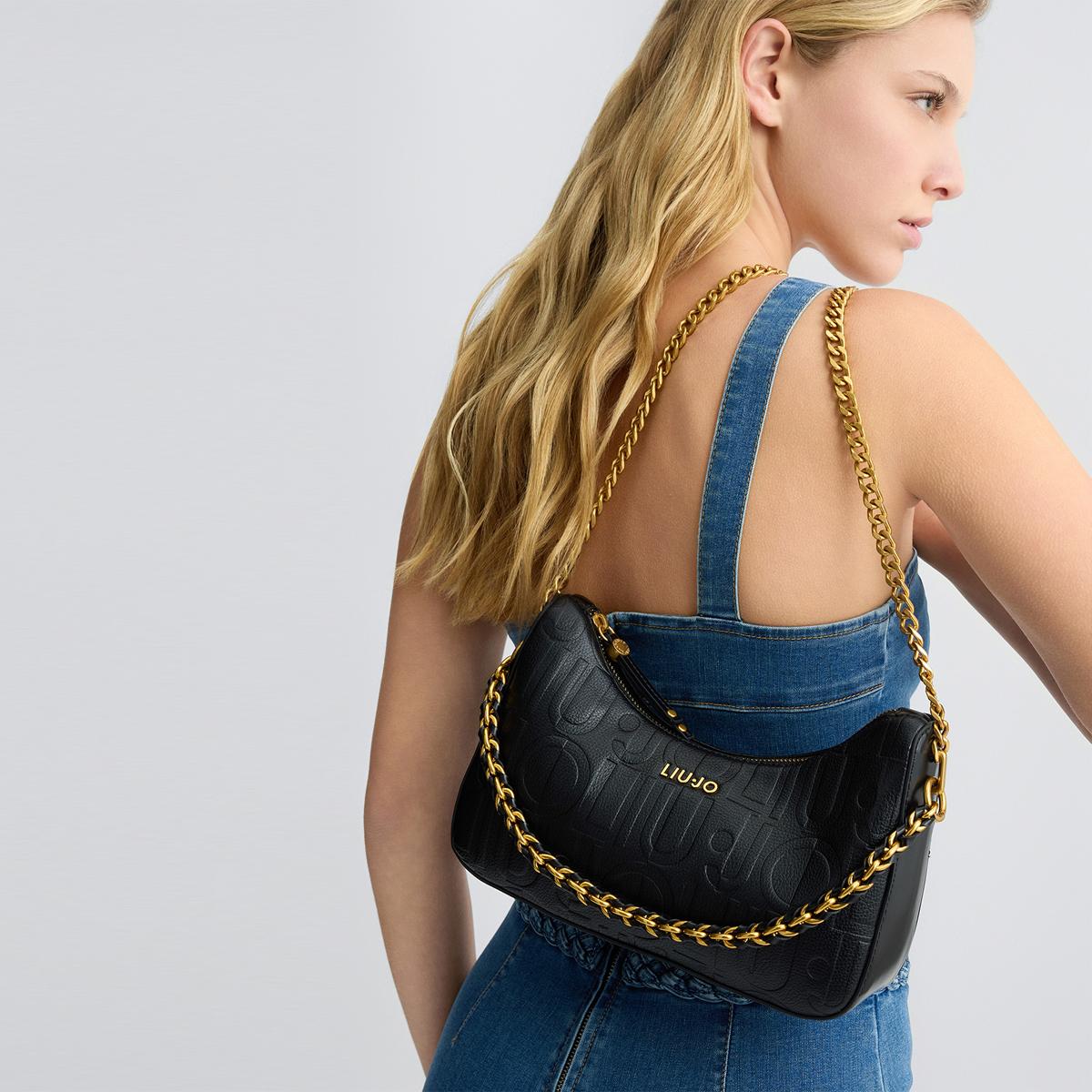 Liu Jo Tracollina hobo piccola con logo Black - 2