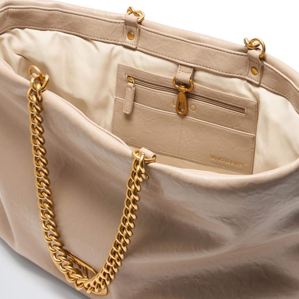 Liu Jo Tote bag LaPuffy grande con catena Dark Sand - 4
