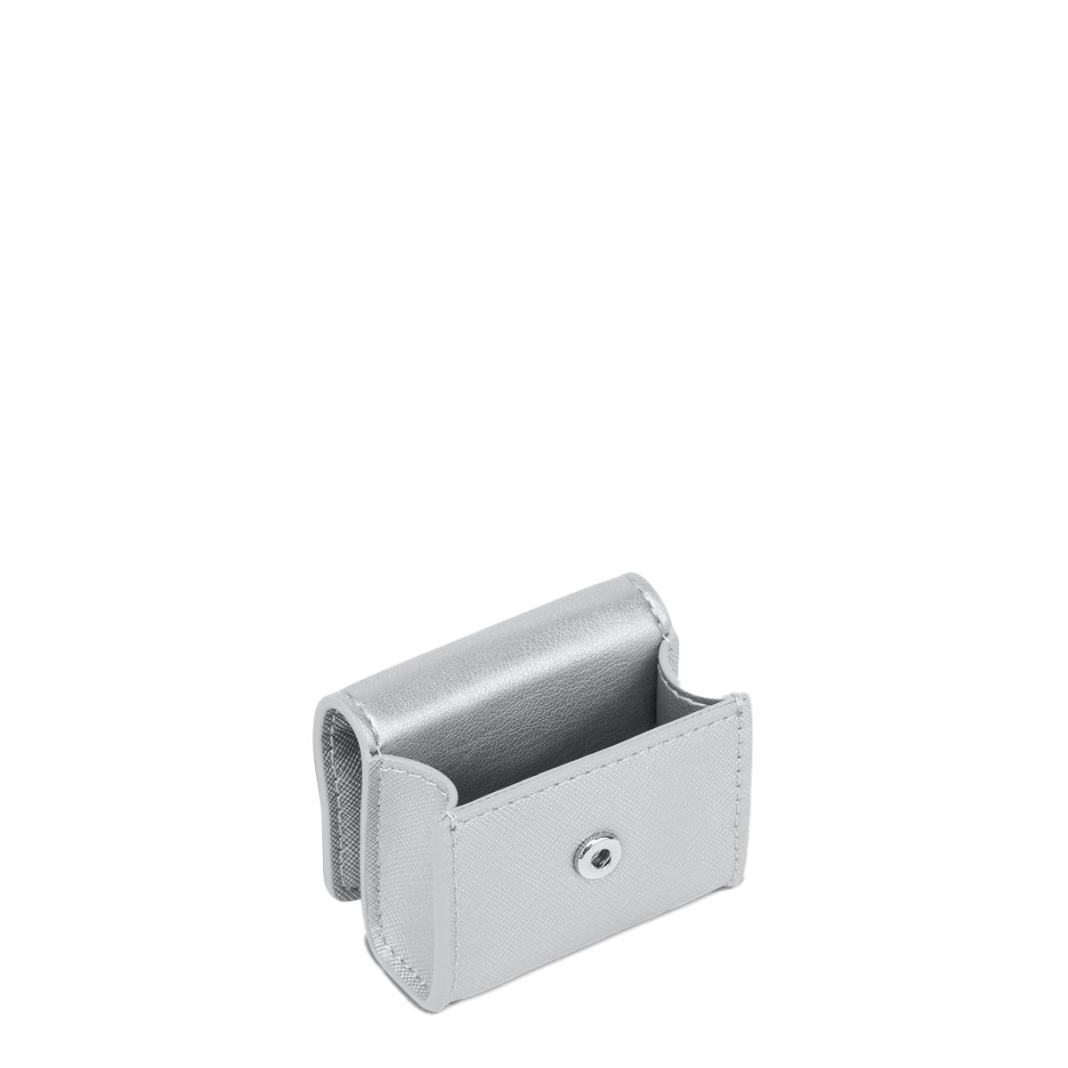 Love Moschino Mini Bustina Portachiavi Argento Laminato - 4