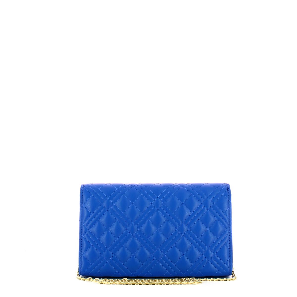 Love Moschino Clutch Shiny Quilted Zaffiro - 3