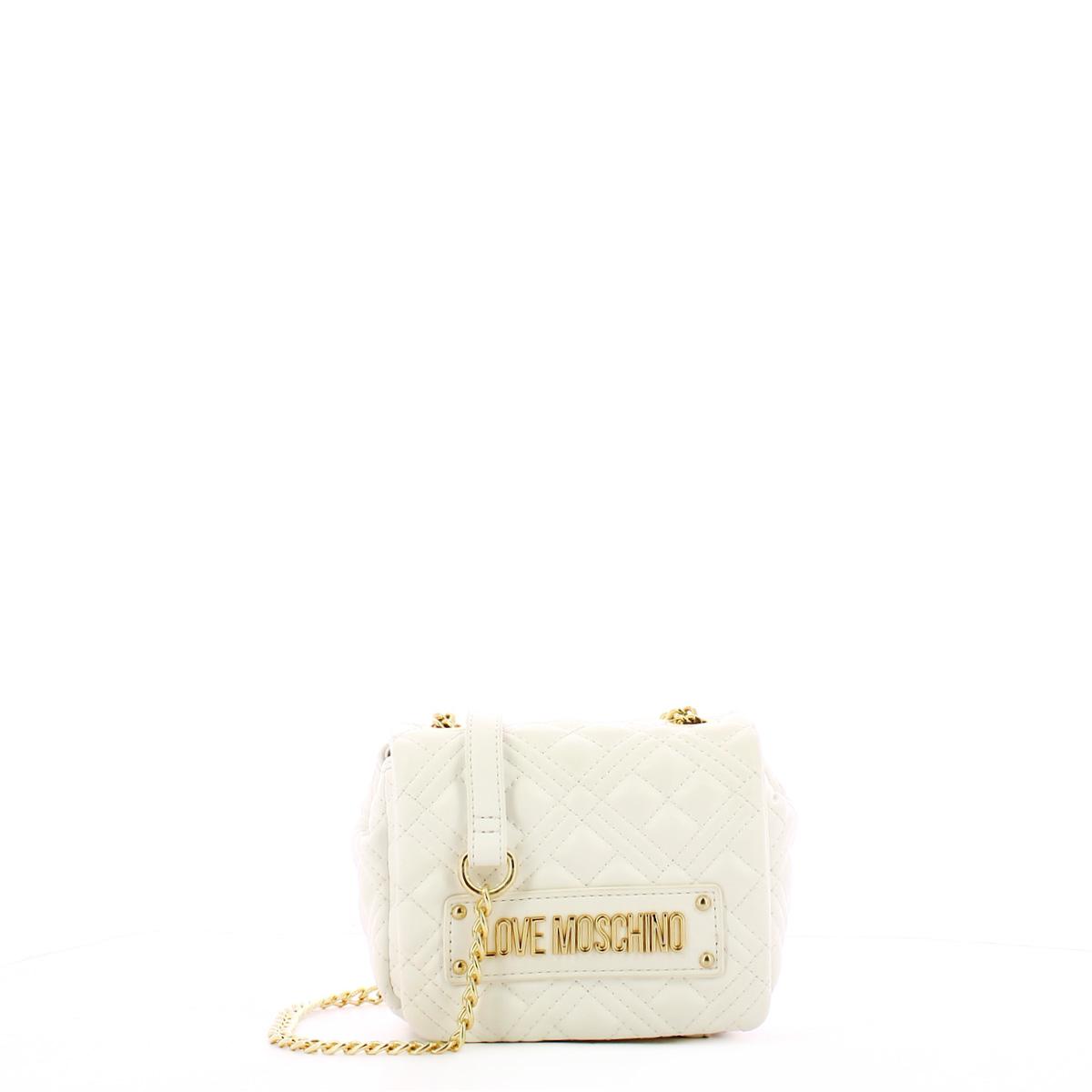 Love Moschino Mini Borsa a spalla Shiny Quilted Bianco - 1