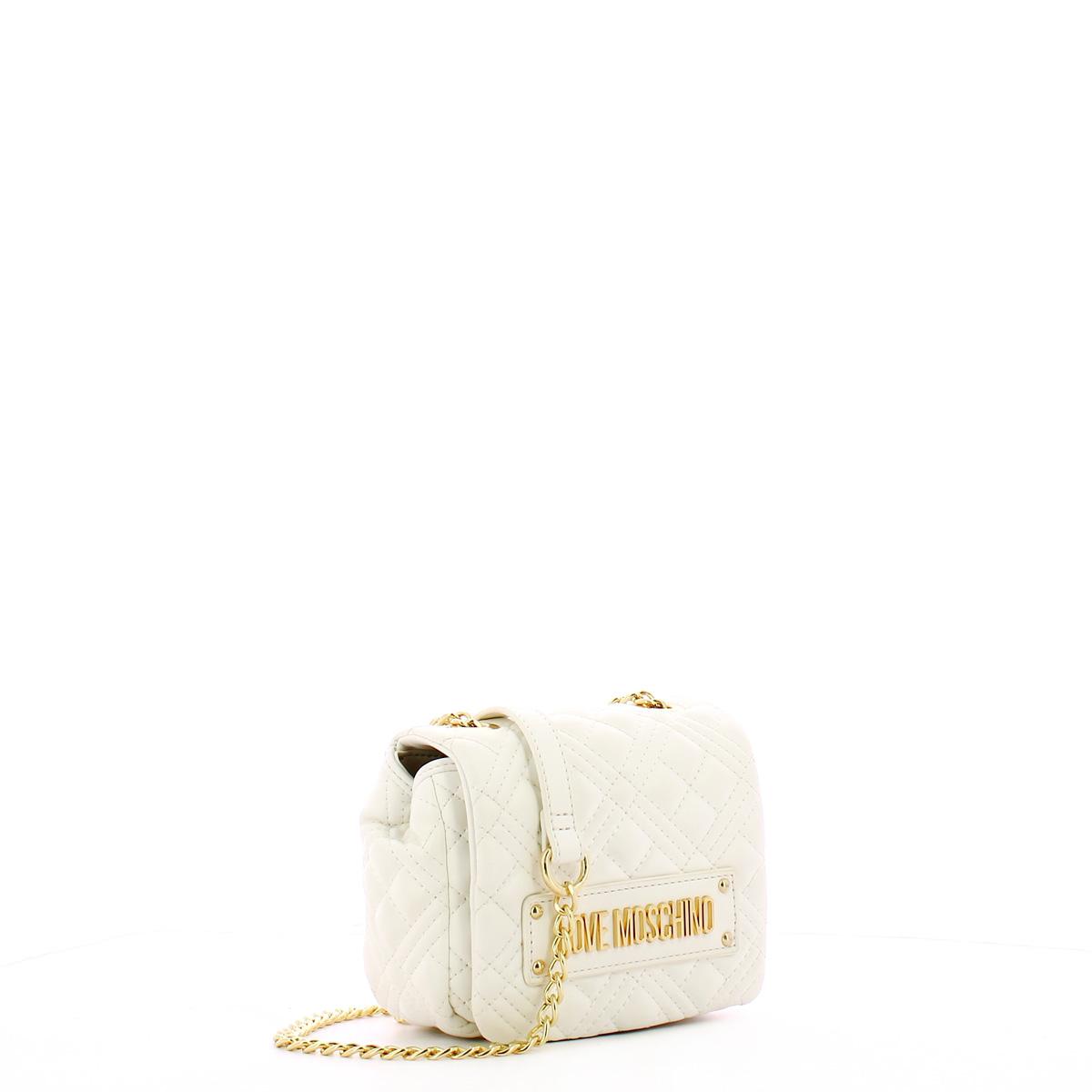 Love Moschino Mini Borsa a spalla Shiny Quilted Bianco - 2