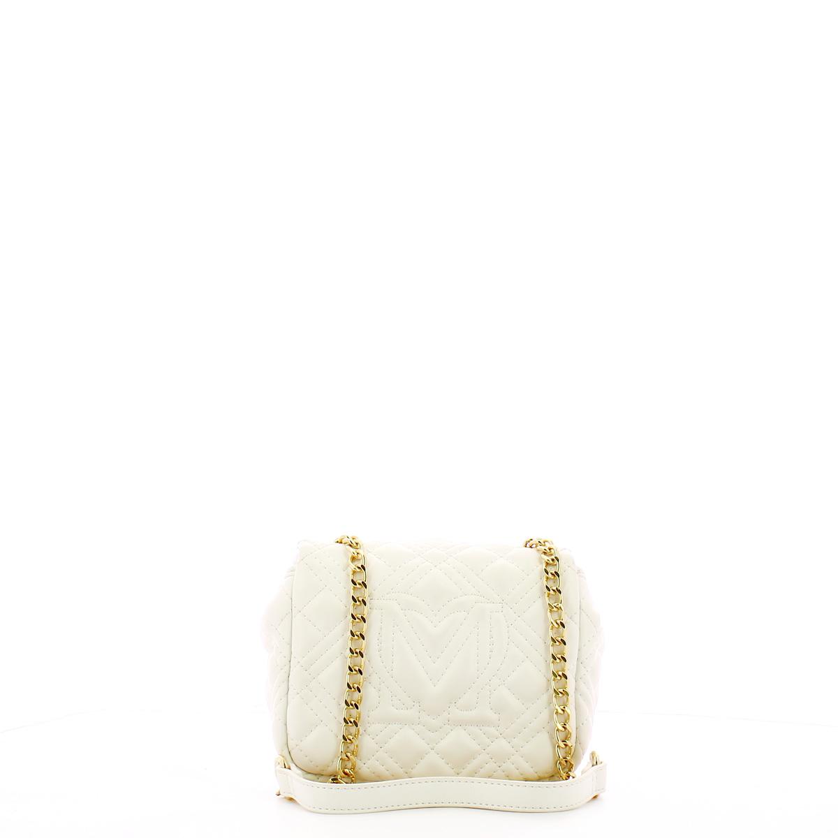 Love Moschino Mini Borsa a spalla Shiny Quilted Bianco - 3