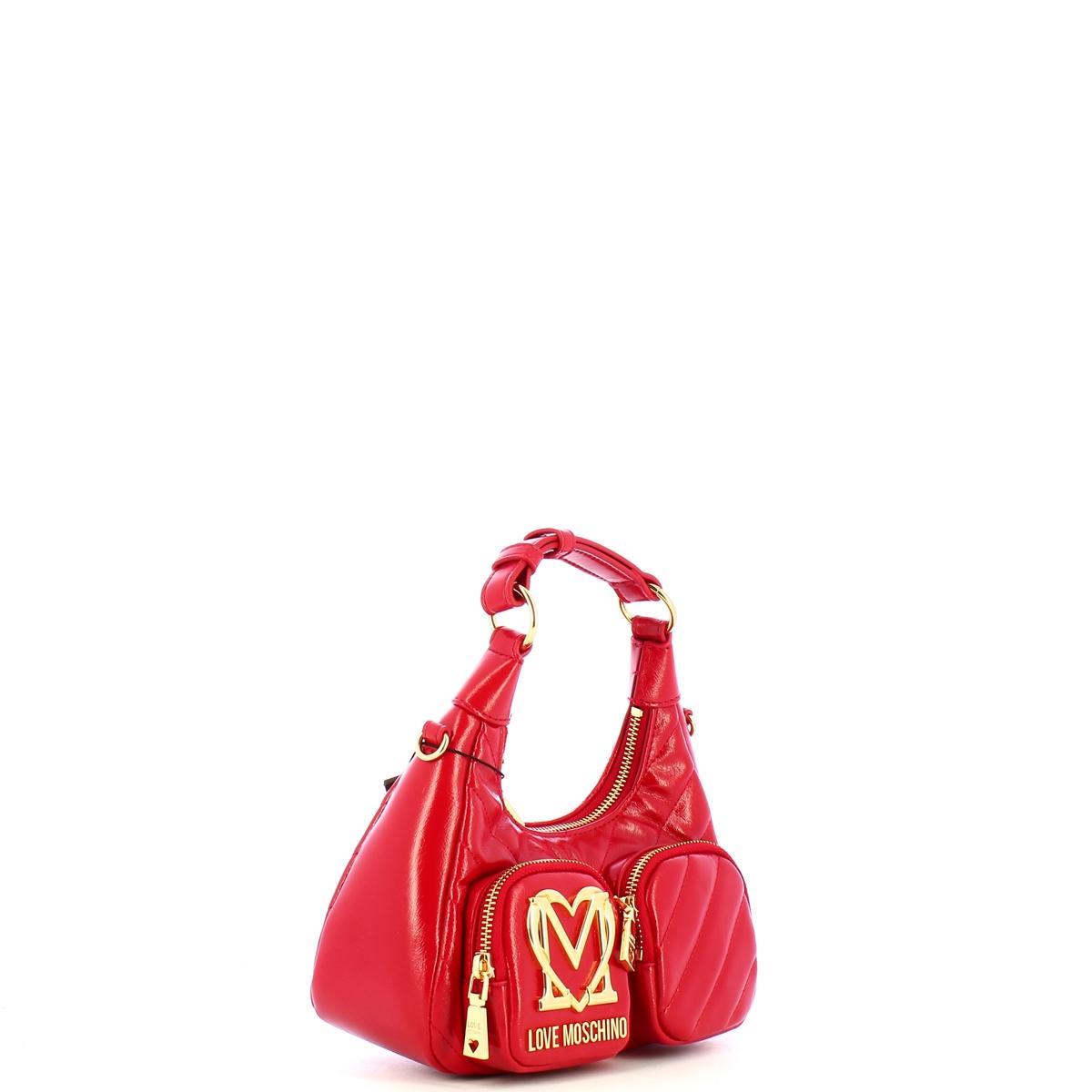 Love Moschino Sottospalla Quilted Obliquo Rosso - 2