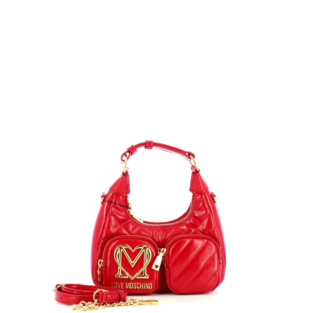 Love Moschino Sottospalla Quilted Obliquo Rosso - 4