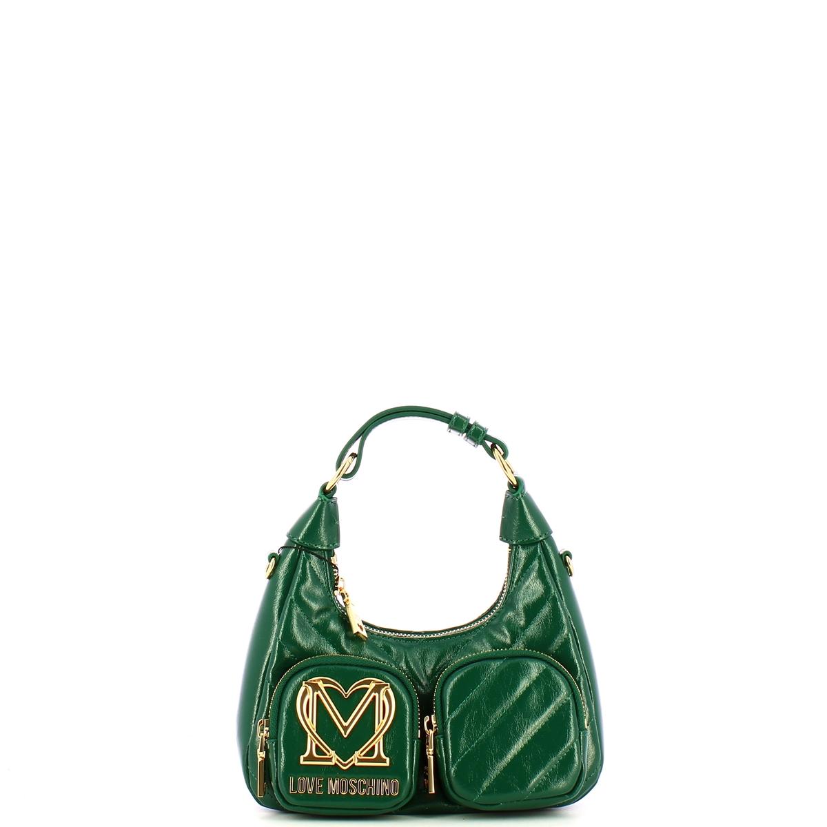 Love Moschino Sottospalla Quilted Obliquo Verde - 1
